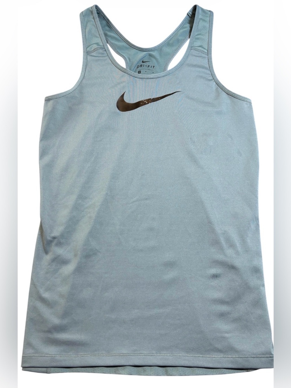 Nike Dri-FIT Racerback Tank Top Gray Women's Medium Activewear 849986-055
